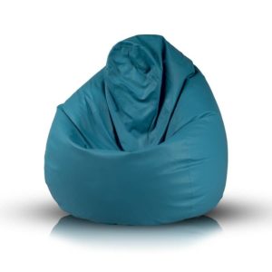 Pouf poire uni Bleu