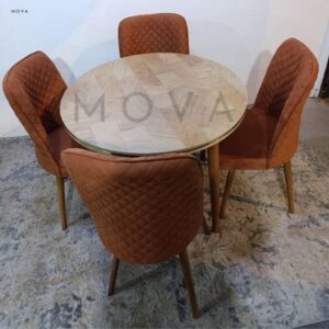 Table ronde et 4 chaises