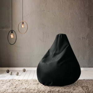Pouf poire uni Noir